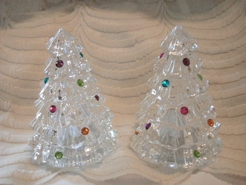 2022 Lenox Christnas Christmas Tree Catalog LENOX CHRISTMAS TREE Salt and Pepper set Crystal trees and Gem Etsy