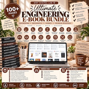 Ultimate Engineering E-Book Bundle | Civil, Electrical, Mechanical, Chemical (Digital Download)