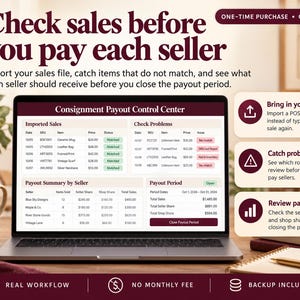 Consignment Payout Tracker | CSV Reconciliation, Error Checks & Consignor Statements image 10