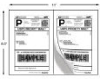 Shipping Labels - 100 Half-Page Shipping Labels for USPS, FEDEX, and UPS - Self Adhesive