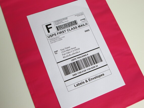 Hot pink mailing labels