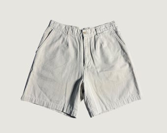 Vintage Northern Reflections Womens Pleated Cotton Chino Shorts Beige 13/14