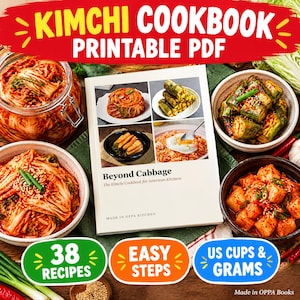 Kimchi-receptbok i PDF-format, 38 enkla kimchi-recept