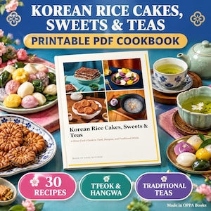 Korean Dessert Cookbook PDF, 30 Rice Cake and Tea Recipes