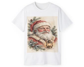 Vintage Santa Christmas T-Shirt, Retro Holiday Graphic Tee