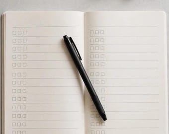 Undated Weekly Planner Bundle, Minimalist Journal & Habit Tracker (PDF)
