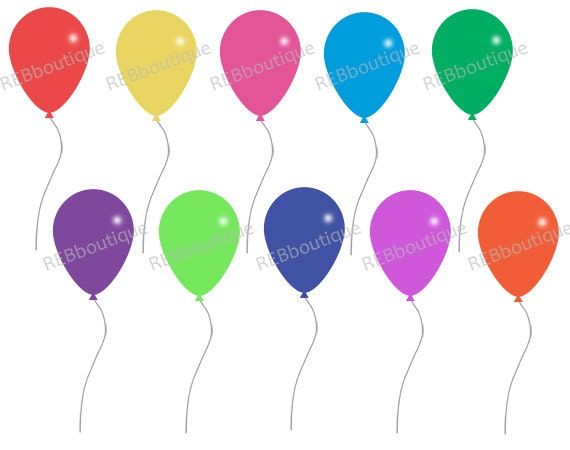 Clipart Ballons Clipart Ballons Geburtstag Party Feier Etsy