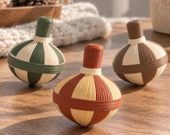Trompos giratorios de hierba seca expandible, juego de juguetes de escritorio impresos en 3D, decoración de invierno y regalo para aliviar el estrés.