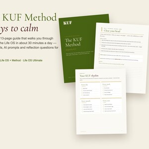 KUF Life OS Ultimate Bundle | Excel Life Planner, 7-Day Guide, 120 AI Prompts, Printable Planner + Wedding Planner image 2
