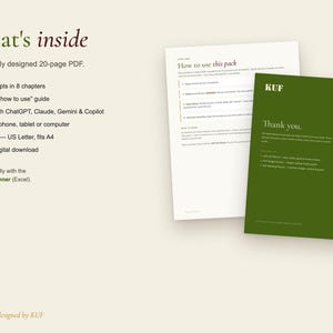 120 ChatGPT & Claude Prompts for Everyday Life | KUF Calm Life Pack (PDF) image 5