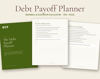 債務返済プランナー、スノーボール＆アバランチトラッカー（PDF + Excel）