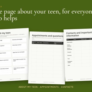 ADHD Autism Parent Organizer, School Meeting Notes, Medication Log (PDF + Excel) image 4