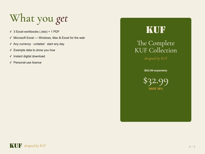 KUF Life, Budget, Wedding Planners + AI Prompts Bundle (Digital Download) image 3