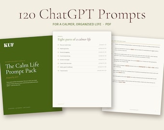 120 ChatGPT-Anregungen für einen stressigen Alltag, Essensplanung, Budgetierung und Produktivität (PDF)