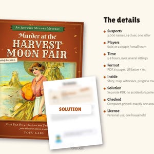 Fall Murder Mystery Game: Murder at the Harvest Moon Fair image 5