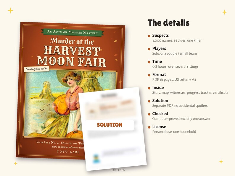 Fall Murder Mystery Game: Murder at the Harvest Moon Fair image 5