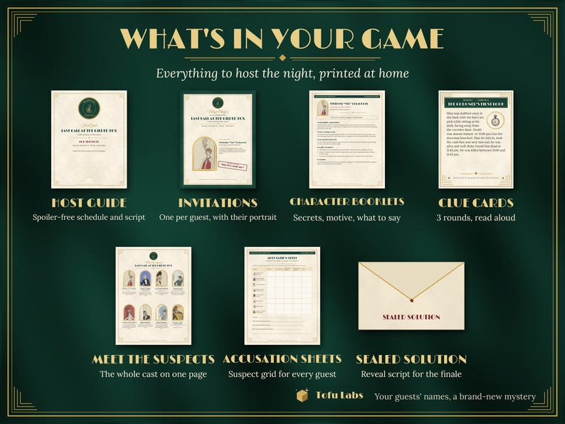 Custom Murder Mystery Party Game With Your Guests' Names image 3
