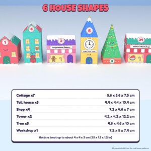 Christmas Village Advent Calendar: 24 Paper House Boxes image 7