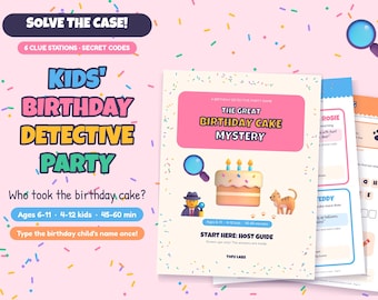 Kids Detective Birthday Party: The Great Birthday Cake Mystery
