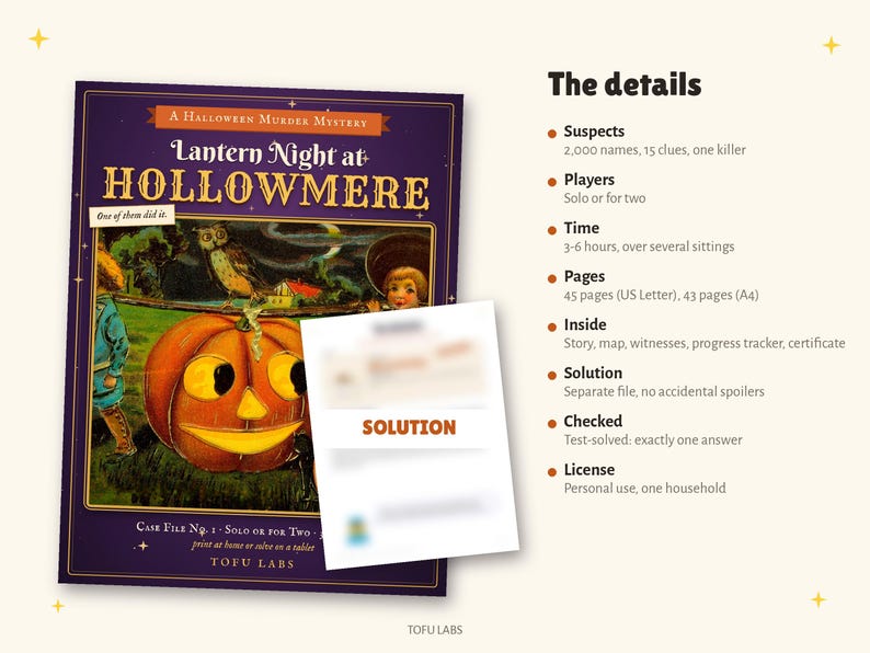 Halloween Murder Mystery Game: Lantern Night at Hollowmere image 5