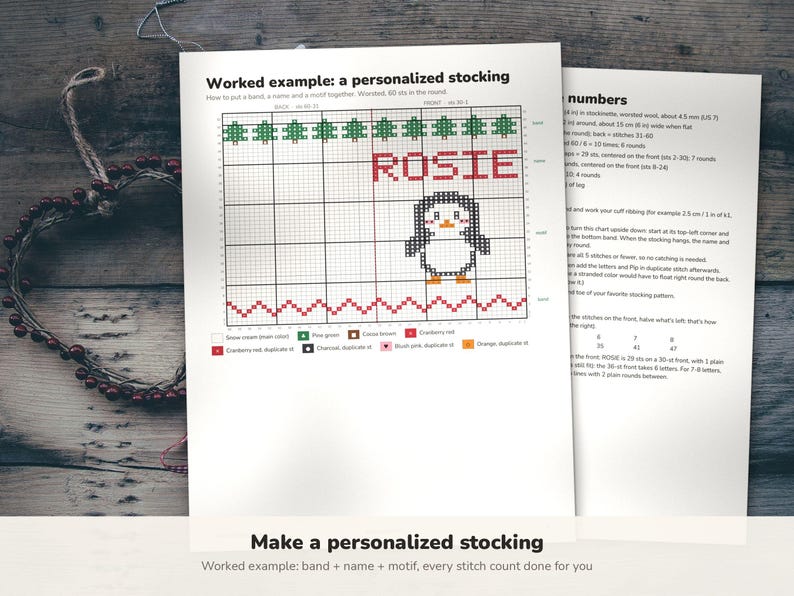 Cocoa Critters Christmas Knitting Charts: 36 Colorwork Motifs image 5
