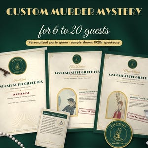 Custom Murder Mystery Party Game With Your Guests' Names image 1