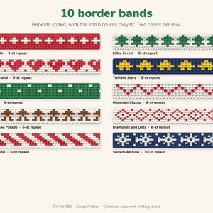 Cocoa Critters Christmas Knitting Charts: 36 Colorwork Motifs image 6