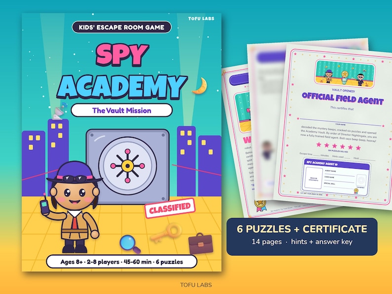 Spy Escape Room voor kinderen: Kraak de kluis van de Academie afbeelding 1