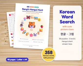Rangi's Hangul Hunt: Korean Picture Word Search