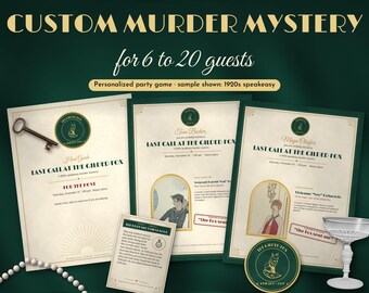 Custom Murder Mystery Party Game With Your Guests' Names