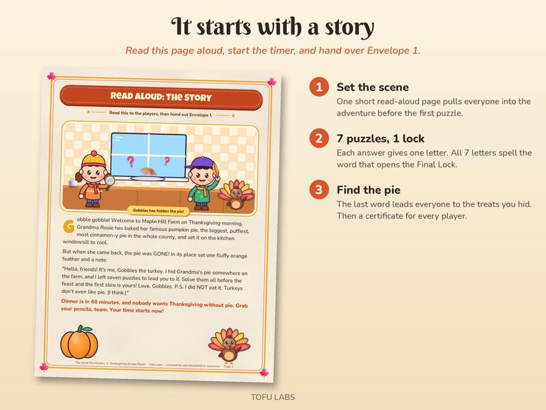 Thanksgiving Escape Room for Kids: The Pie Mystery (7 Puzzles, Ages 7+) Bild 10
