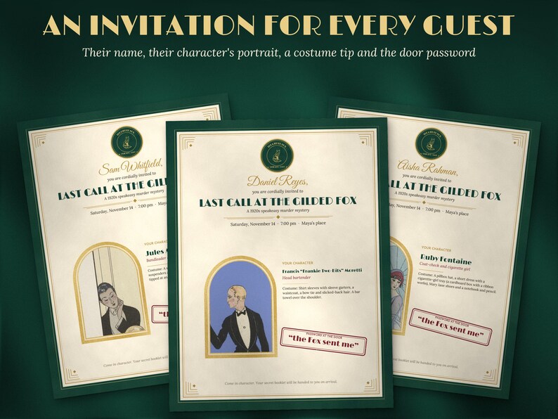 Custom Murder Mystery Party Game With Your Guests' Names image 5