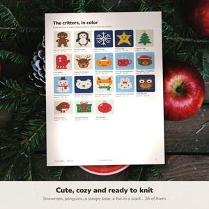 Cocoa Critters Christmas Knitting Charts: 36 Colorwork Motifs image 10
