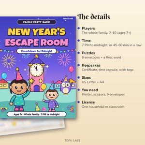 New Year's Eve Escape Room for Kids and Family: Countdown to Midnight image 5