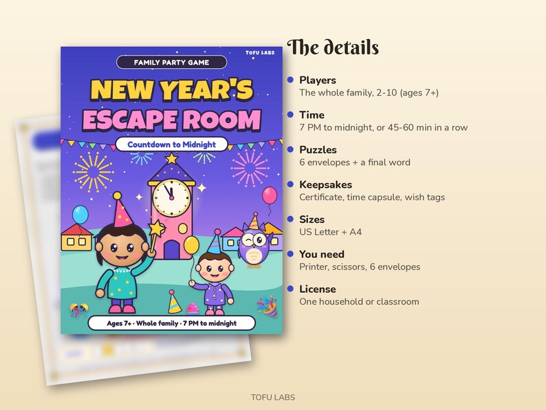 New Year's Eve Escape Room for Kids and Family: Countdown to Midnight image 5
