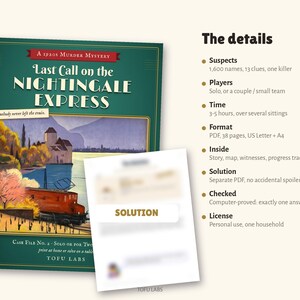 1920s Train Murder Mystery Game: Last Call on the Nightingale Express image 5