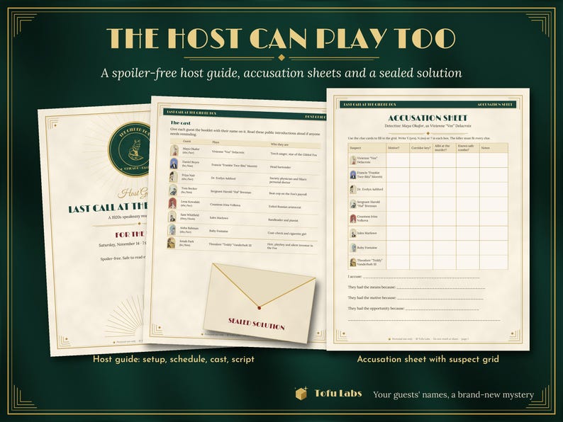 Custom Murder Mystery Party Game With Your Guests' Names image 8