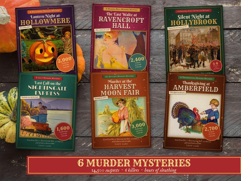Find the Killer Holiday Bundle: 6 Murder Mystery Games image 1