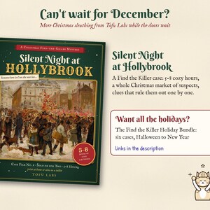 Silent Night at Hollybrook, a Christmas Find the Killer case, and the Holiday Bundle
