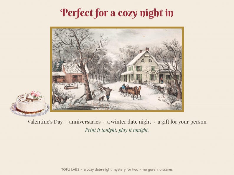 Tajemnicza gra randkowa dla dwojga: Tortowy kaprys w Snowberry Lodge zdjęcie 10