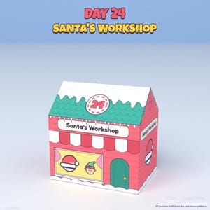 Christmas Village Advent Calendar: 24 Paper House Boxes image 9