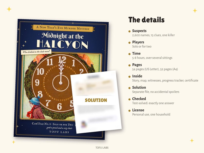 New Year's Eve Murder Mystery Game: Midnight at the Halcyon image 5