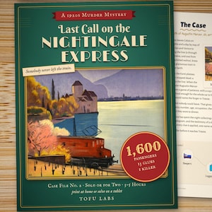 1920s Train Murder Mystery Game: Last Call on the Nightingale Express image 1