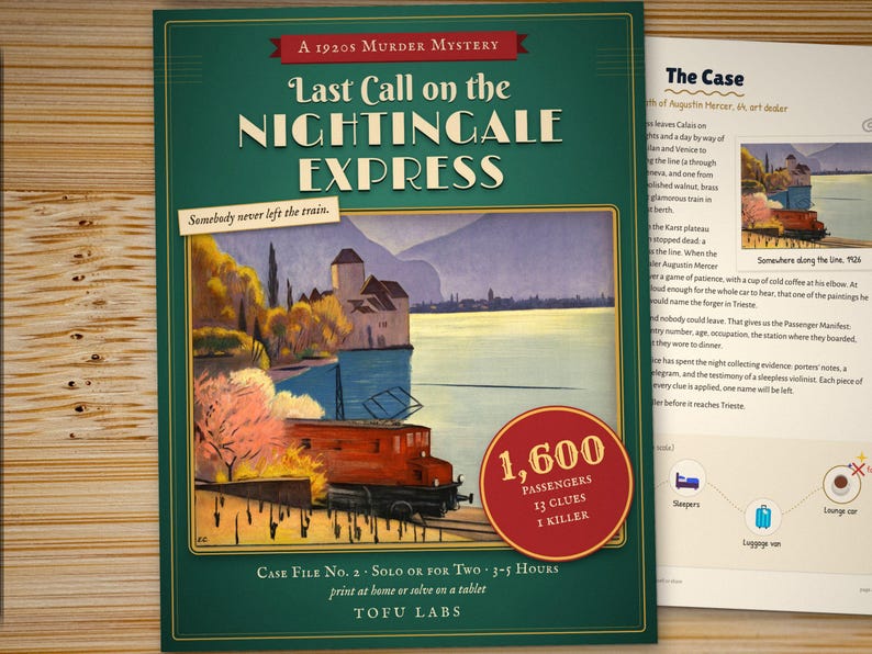 1920s Train Murder Mystery Game: Last Call on the Nightingale Express image 1