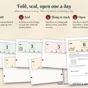 Weihnachtliches Krimi-Adventskalenderspiel: Mord in Hollybrook Hall, 24-Türen-Detektivrätsel-Countdown für Erwachsene Bild 3