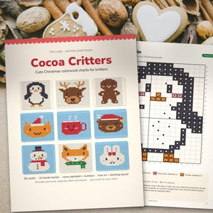 Cocoa Critters Christmas Knitting Charts: 36 Colorwork Motifs image 1