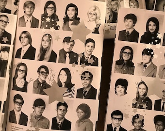 5 Yearbook Luminaries, Reunion Decor, Custom Made From Your Yearbook Pages, Decor for High School & College Reunions, Retro, Class Reunion