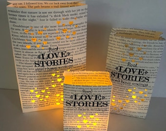 Book Luminaries, Real Love Stories Don&#39;t Have Endings, Book Wedding, Book Decor, Book Lovers, Library Wedding, Happily Ever After