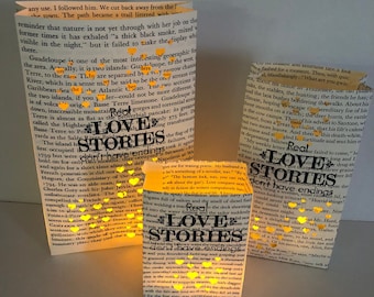 Book Luminaries, Real Love Stories Don't Have Endings, Book Wedding, Book Decor, Book Lovers, Library Wedding, Happily Ever After