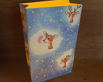 Christmas Luminary, Rudolph the red nosed reindeer